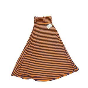 NWT LulaRoe Blue Orange Striped Maxi Skirt XS